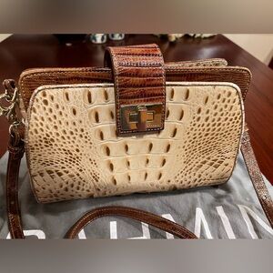 Brahmin Alena Champagne Genuine Leather Bag